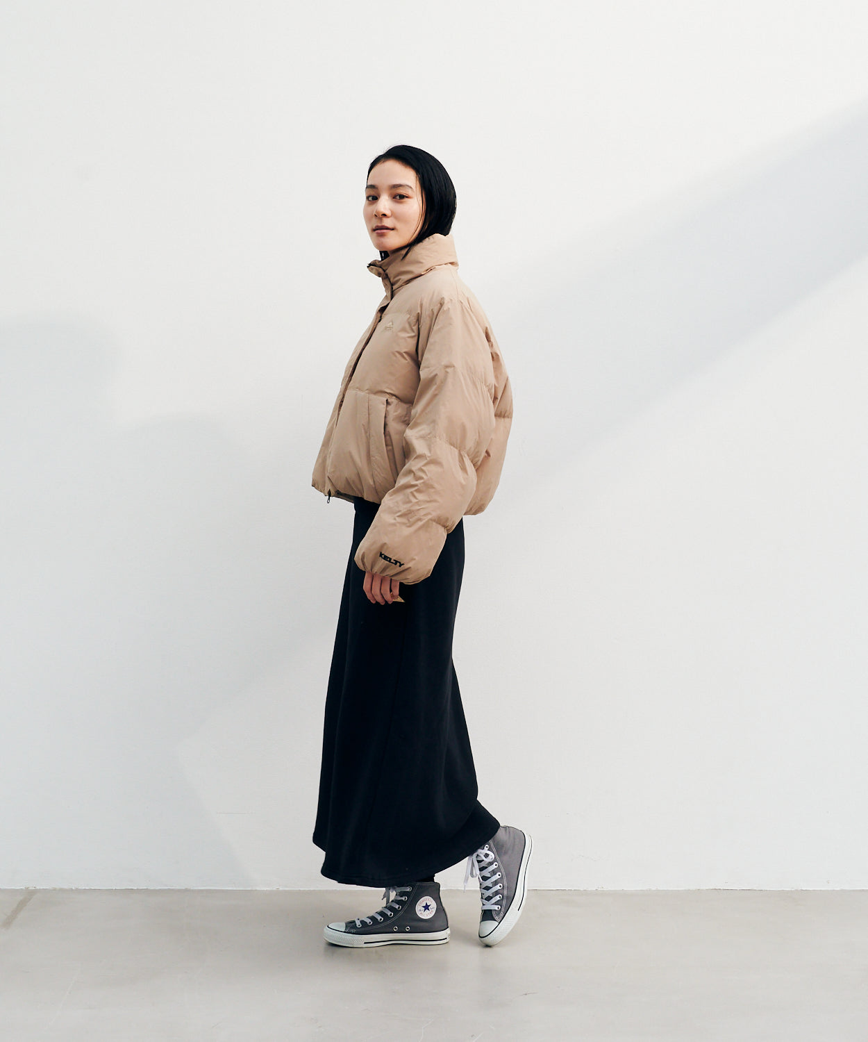 adeam ベージュ クロップドジャケット KELTY APPAREL公式】撥水インサレーション クロップドジャケット